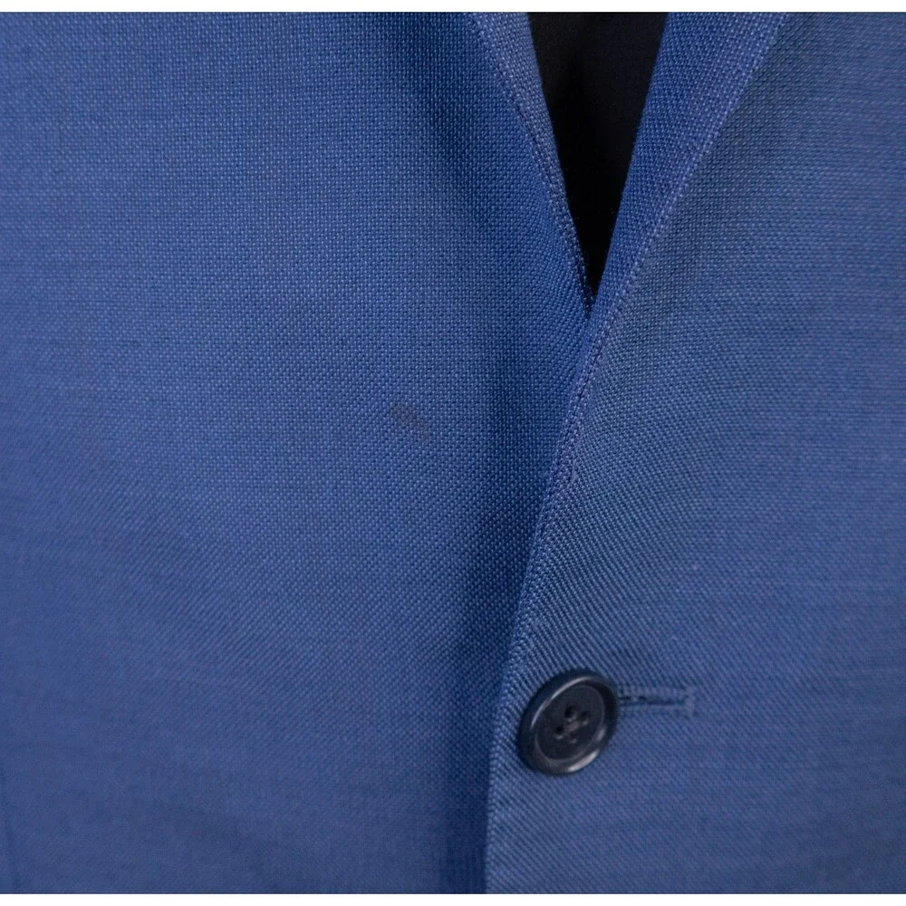 John Varvatos MARZOTTO Wool Blazer Sport Coat Sz 40R Blue Two Button Jacket
